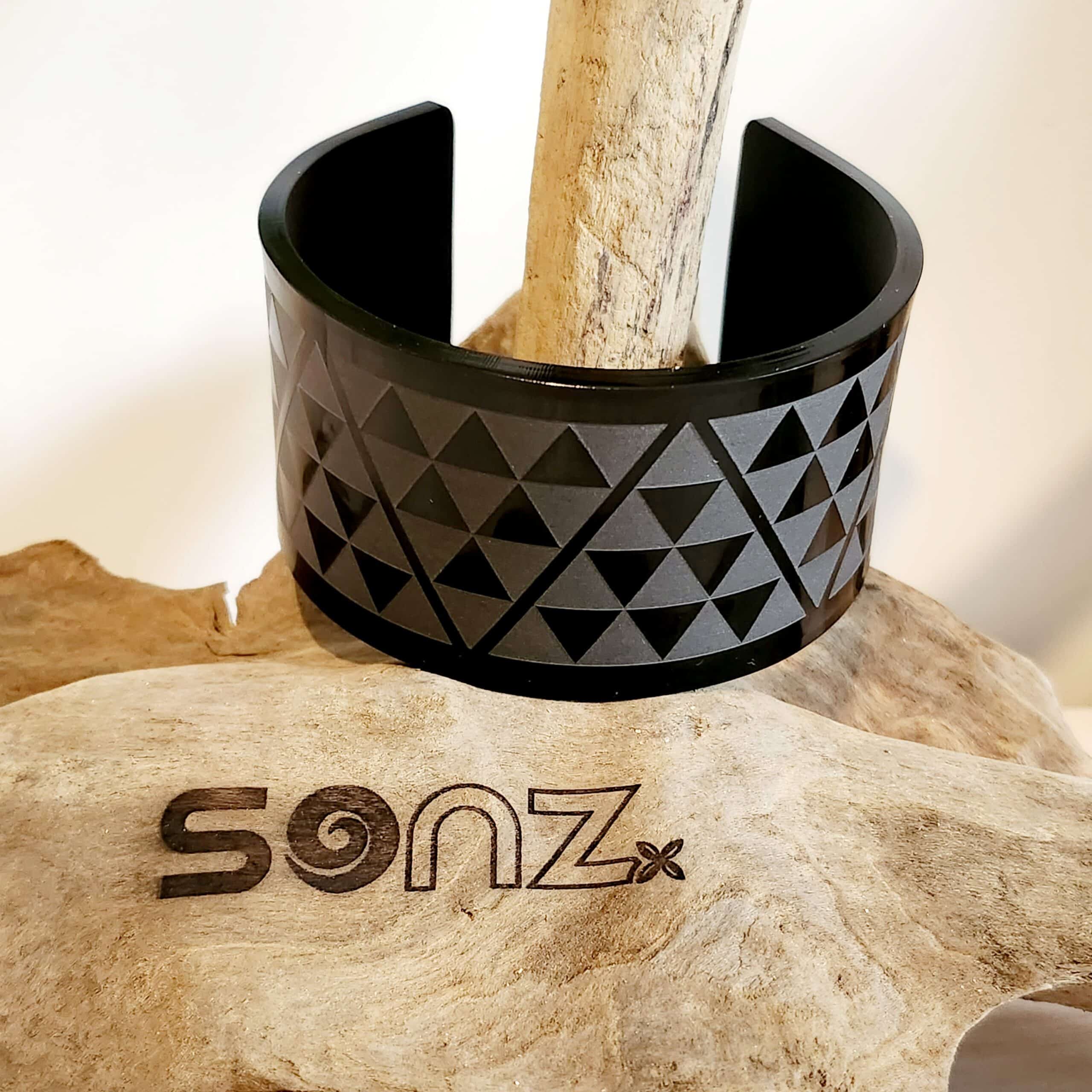 SONZ engraved cuff bracelet